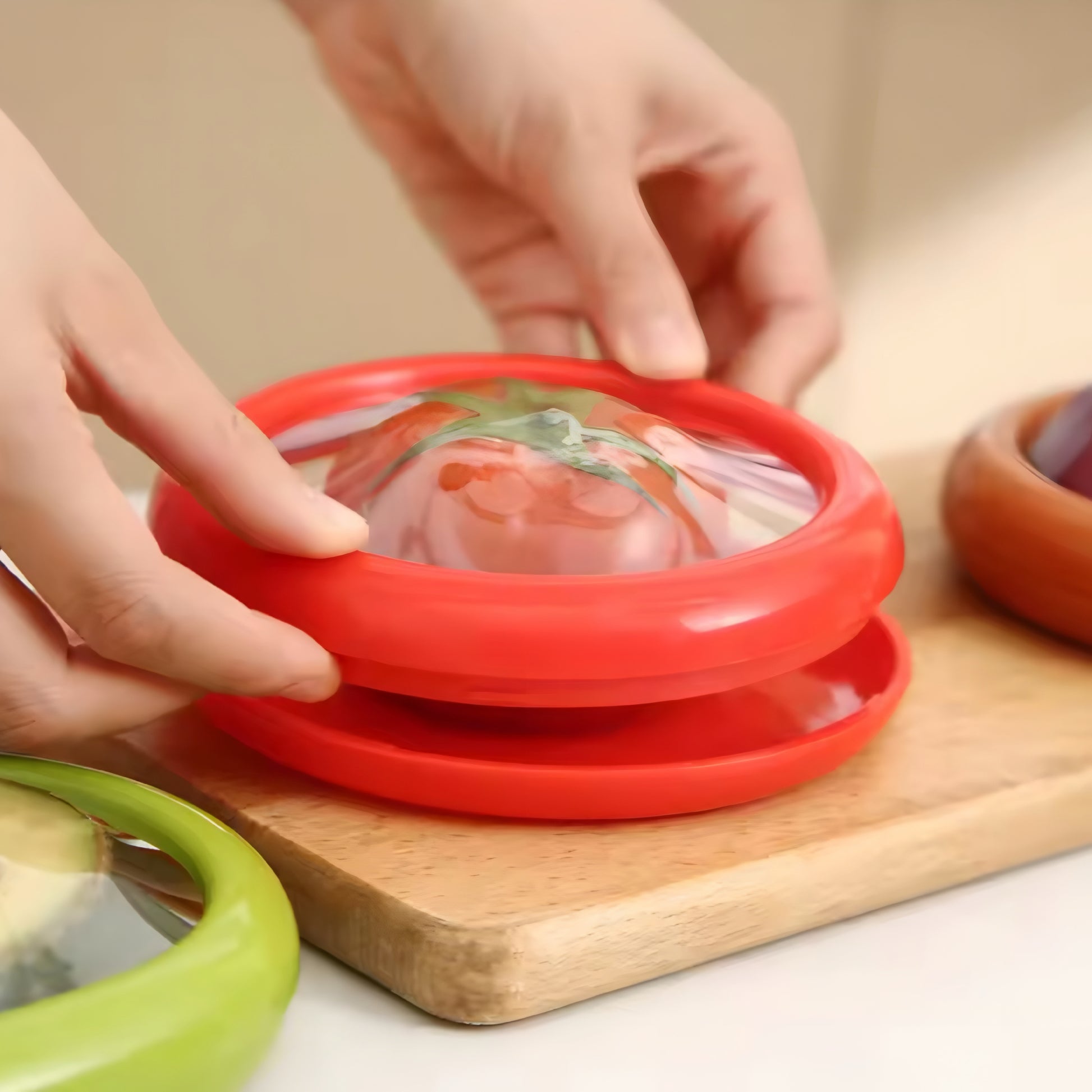 Contenedor Elástico para Frutas y Verduras – Frescura que se Estira