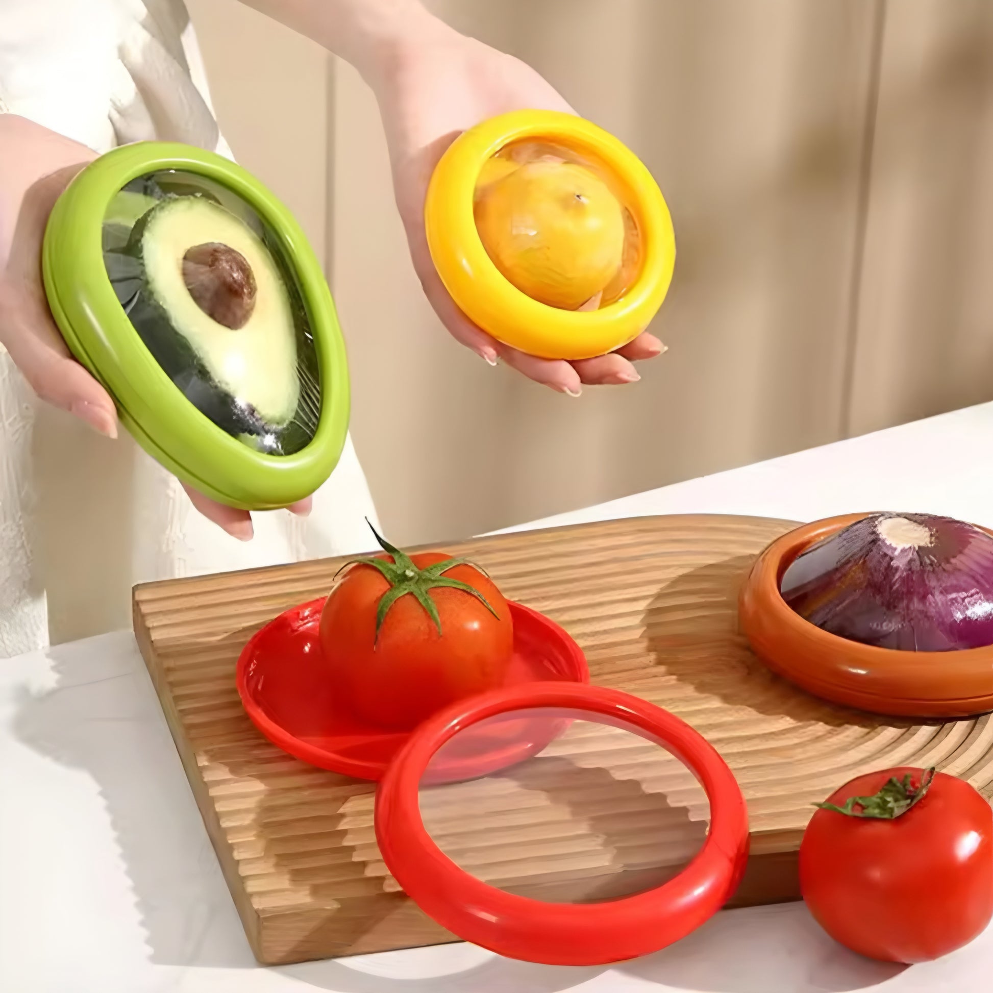 Contenedor Elástico para Frutas y Verduras – Frescura que se Estira