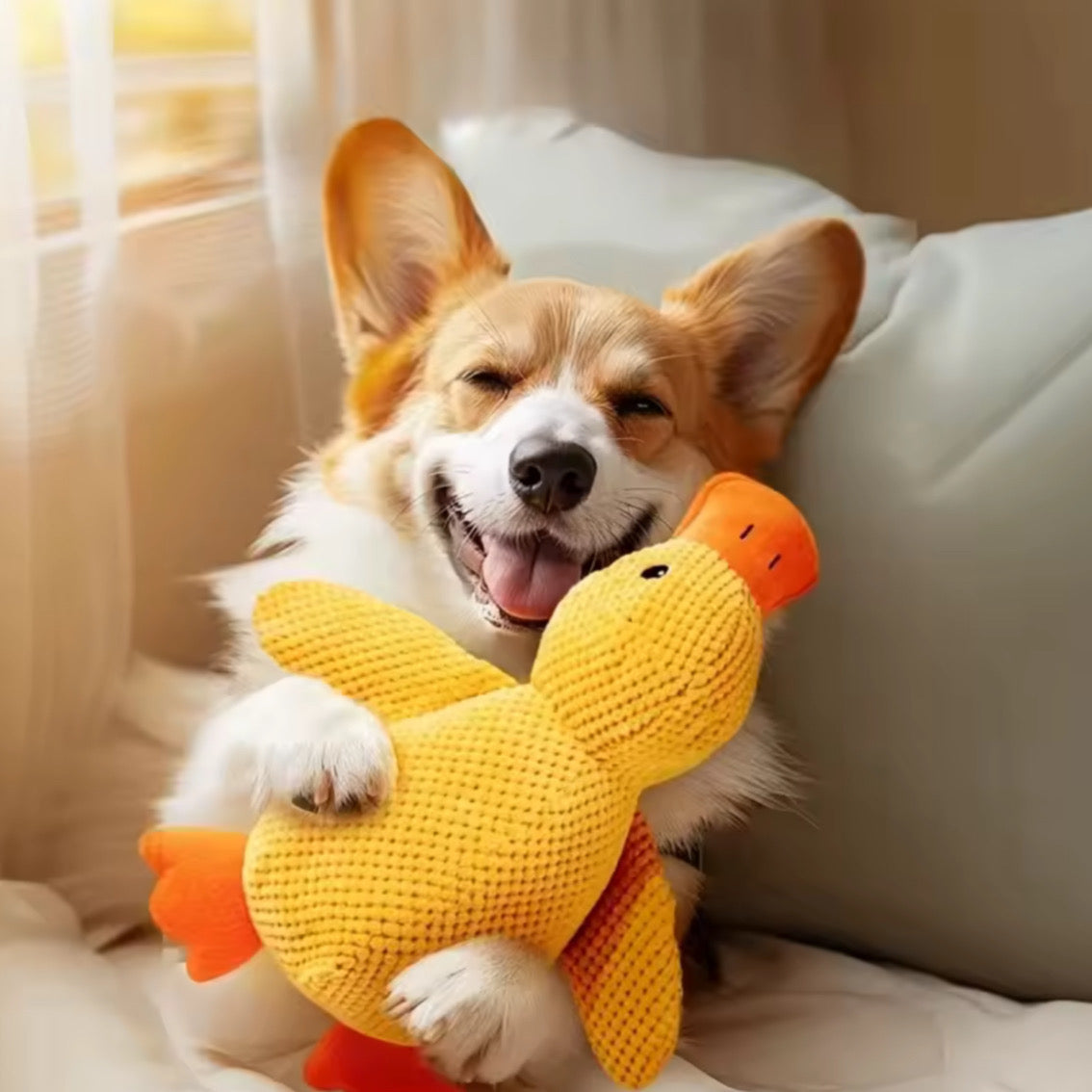 Juguete para Perros – Pato de Peluche con Estimulación Mental