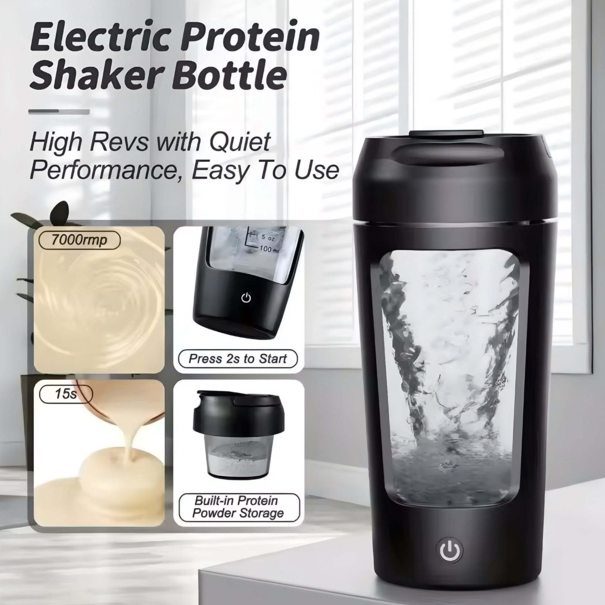 Batidora Automática 650ML – Mezclas Perfectas en Segundos
