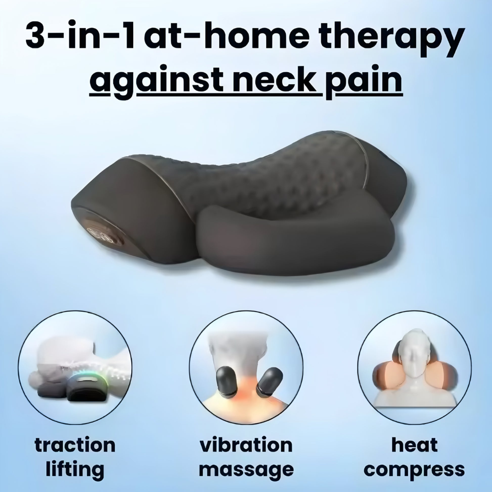 Soothe™ Almohada Cervical 3 en 1 con Masaje